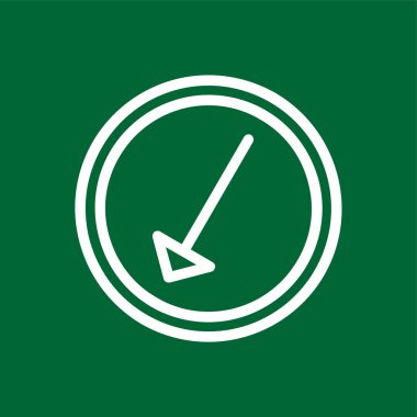 Sol Aşağı simgesi, vektör illüstrasyonu basit tasarım