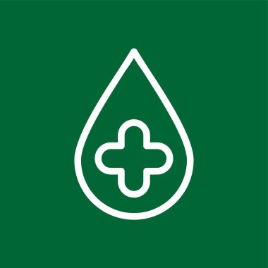 Kan Damlası simgesi, vektör çizimi basit tasarım