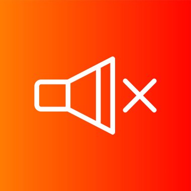 Mute icon, vector illustration simple design
