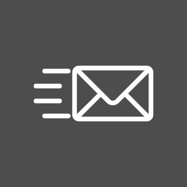 Message icon, vector illustration simple design