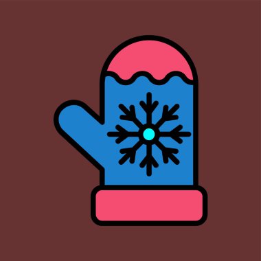 Eldiven simgesi, vektör illüstrasyonu basit tasarım