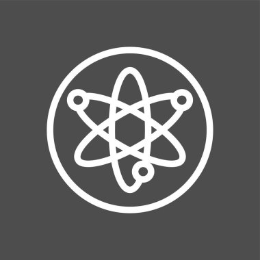 atom simgesi, vektör illüstrasyonu basit tasarım