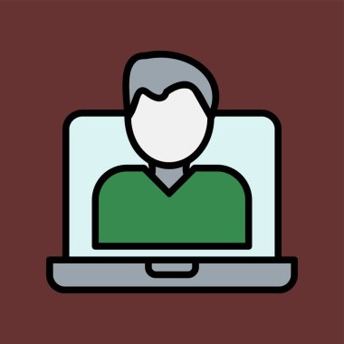 Avatar simgesi, vektör illüstrasyonu basit tasarım