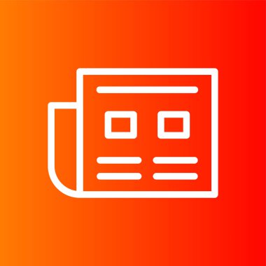 Haber kağıdı simgesi, vektör illüstrasyonu basit tasarım