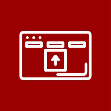 Sürükle ve Bırak simgesi, vektör illüstrasyonu basit tasarım