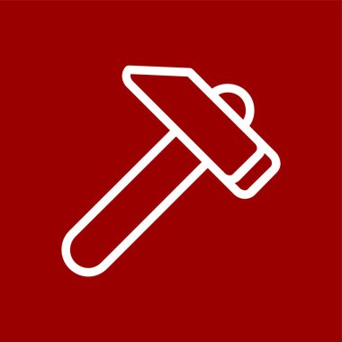 Çekiç simgesi, vektör illüstrasyonu basit tasarım