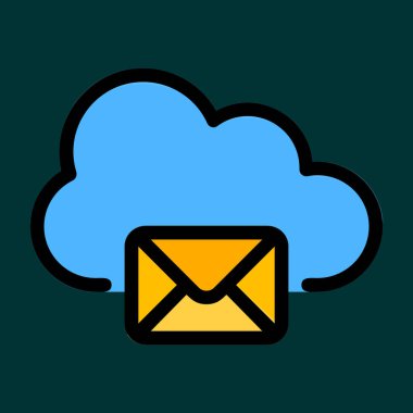 Mail icon, vector illustration simple design