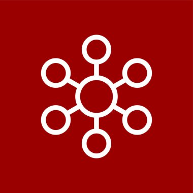 Sosyal Ağ simgesi, vektör illüstrasyonu basit tasarım