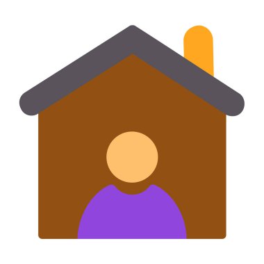 Ev. Web simgesi basit illüstrasyon