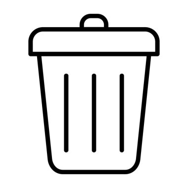 Çöp kutusu simgesi. vektör tasarımı