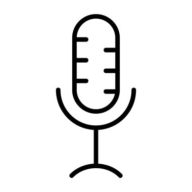 mikrofon simgesi, vektör illüstrasyonu