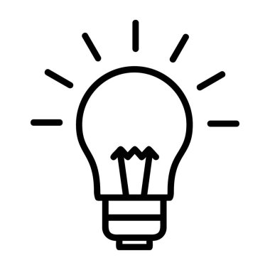 ampul simgesi vektör illüstrasyonu