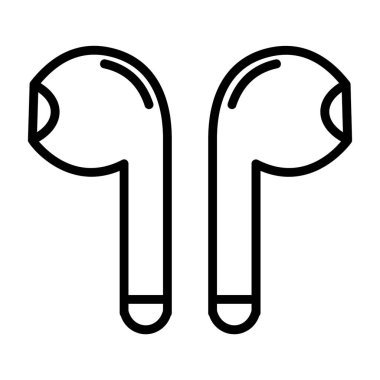 kulaklık simgesi vektör illüstrasyonu