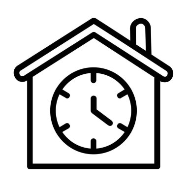 Saat simgesi vektör illüstrasyonu