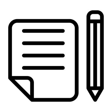 Kolayca düzenleyebilen veya düzenleyebilen not vektör simgesi