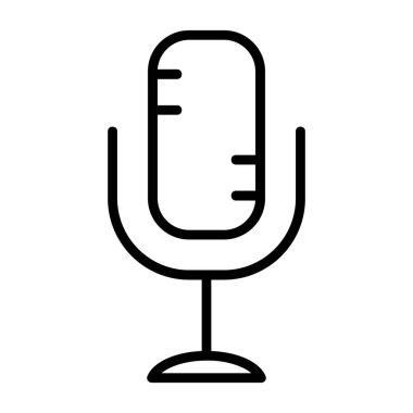 Mikrofon simgesinin vektör illüstrasyonu