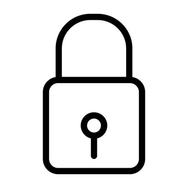 Kilit simgesi. Web için kilit vektör simgelerinin basit illüstrasyonu