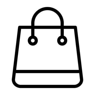 Alışveriş poşeti simgesi, vektör illüstrasyonu basit tasarım