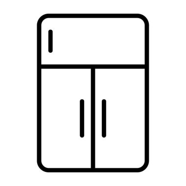 Buzdolabı simgesi, vektör çizimi