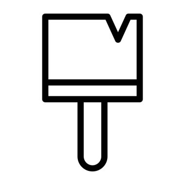 vector icon of paint brush isolated on white background