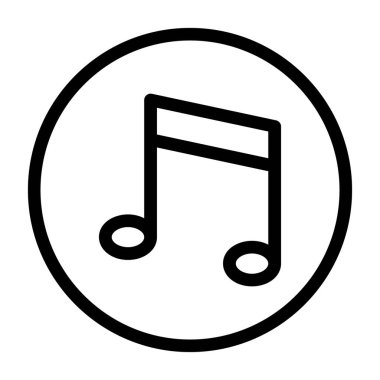 müzik nota vektör simgesi