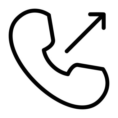 Çağrı merkezi çizgi simgesi, çağrı vektör ilüstrasyonu, beyaz arkaplanda izole müşteri çağrı vektör işareti