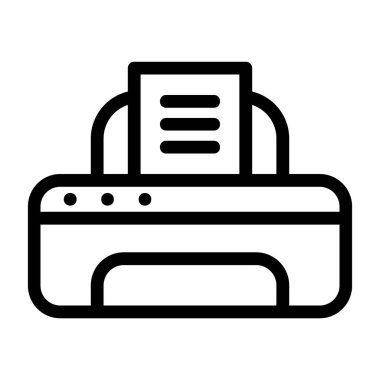 Yazıcı. Web simgesi basit tasarım