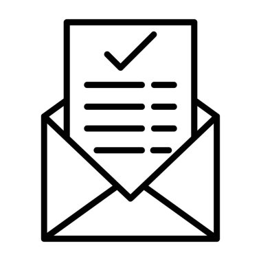 mesaj vektörü ince çizgi simgesi