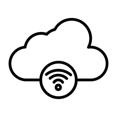 Kolayca düzenleyebilen ya da düzenleyebilen bulut hesap vektörü simgesi