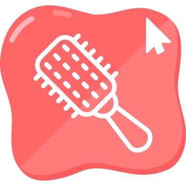 Saç fırçası. Web simgesi basit illüstrasyon