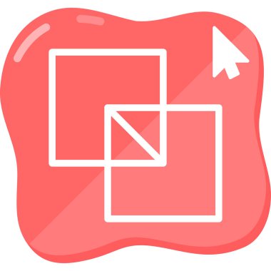 İmleç simgesiyle üst üste binen iki kare