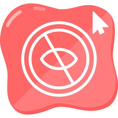 Mahremiyet. Web simgesi basit illüstrasyon