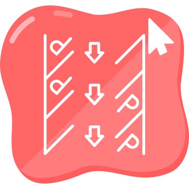 Çapraz park simgesi modern basit illüstrasyon