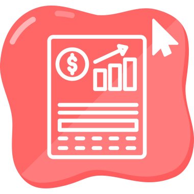 İş raporu. Web simgesi basit illüstrasyon