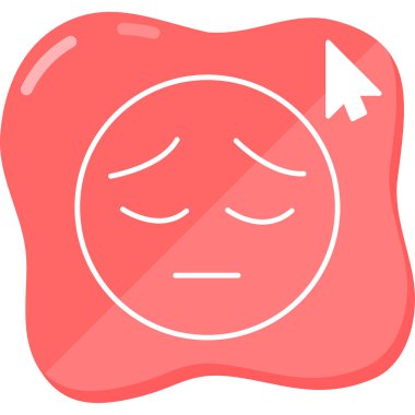 Üzgün emoji. Web simgesi basit illüstrasyon