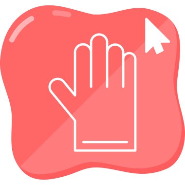 Eldiven ağ simgesi basit tasarım