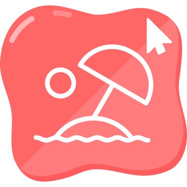 plaj web simgesi basit tasarım