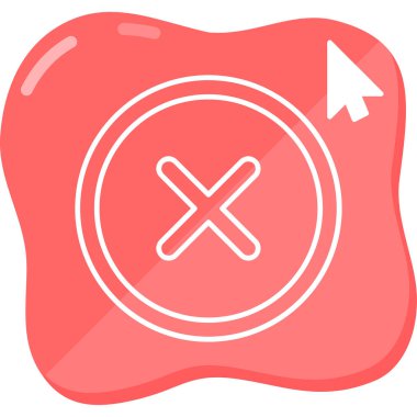 Çarpma simgesi, modern basit illüstrasyon