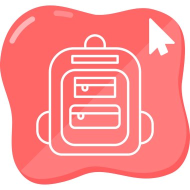 çanta simgesi vektör illüstrasyonu