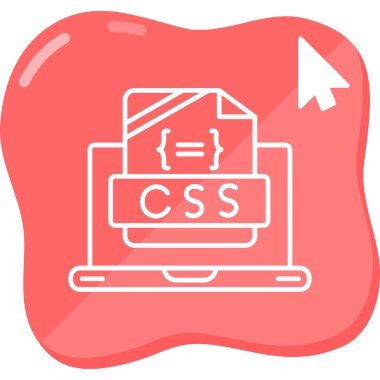 CSS web simgesi vektör illüstrasyonu