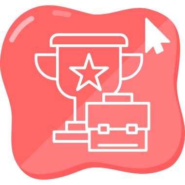 Ödül. Web simgesi basit bir illüstrasyon. kupa sembolü