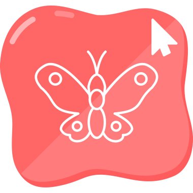 Kelebek web simgesi vektör illüstrasyonu