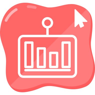 Sunum. Web simgesi basit illüstrasyon