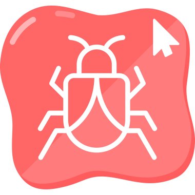 Böcek. Web simgesi basit illüstrasyon