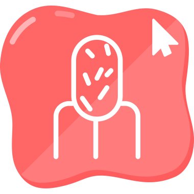 Bakteri web simgesi vektör illüstrasyonu