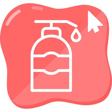 Alcocol Gel web simgesi vektör illüstrasyonu