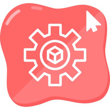 Üretim web simgesi vektör illüstrasyonu