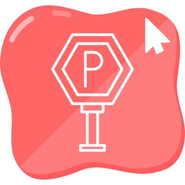 park işareti web simgesi vektör çizimi