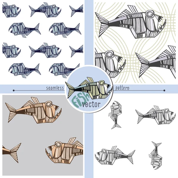 Set - kötü balık vektör. 