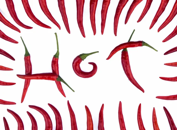 Word chili peppers sıcak